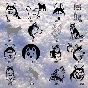 3-4" HUSKY VINYL CAR DECAL